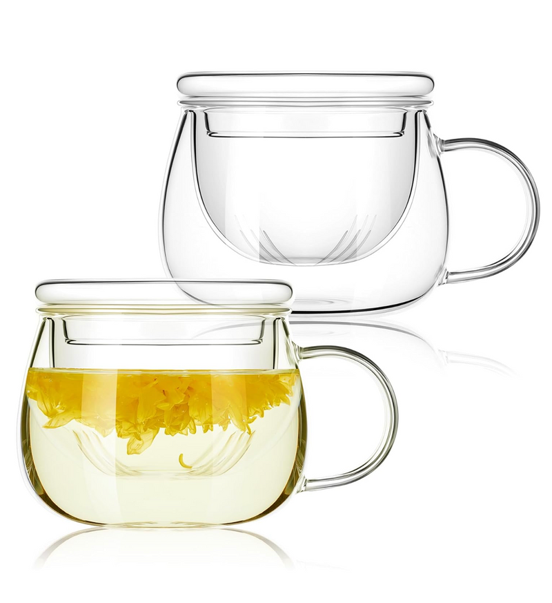 Glass Cup with Strainer
